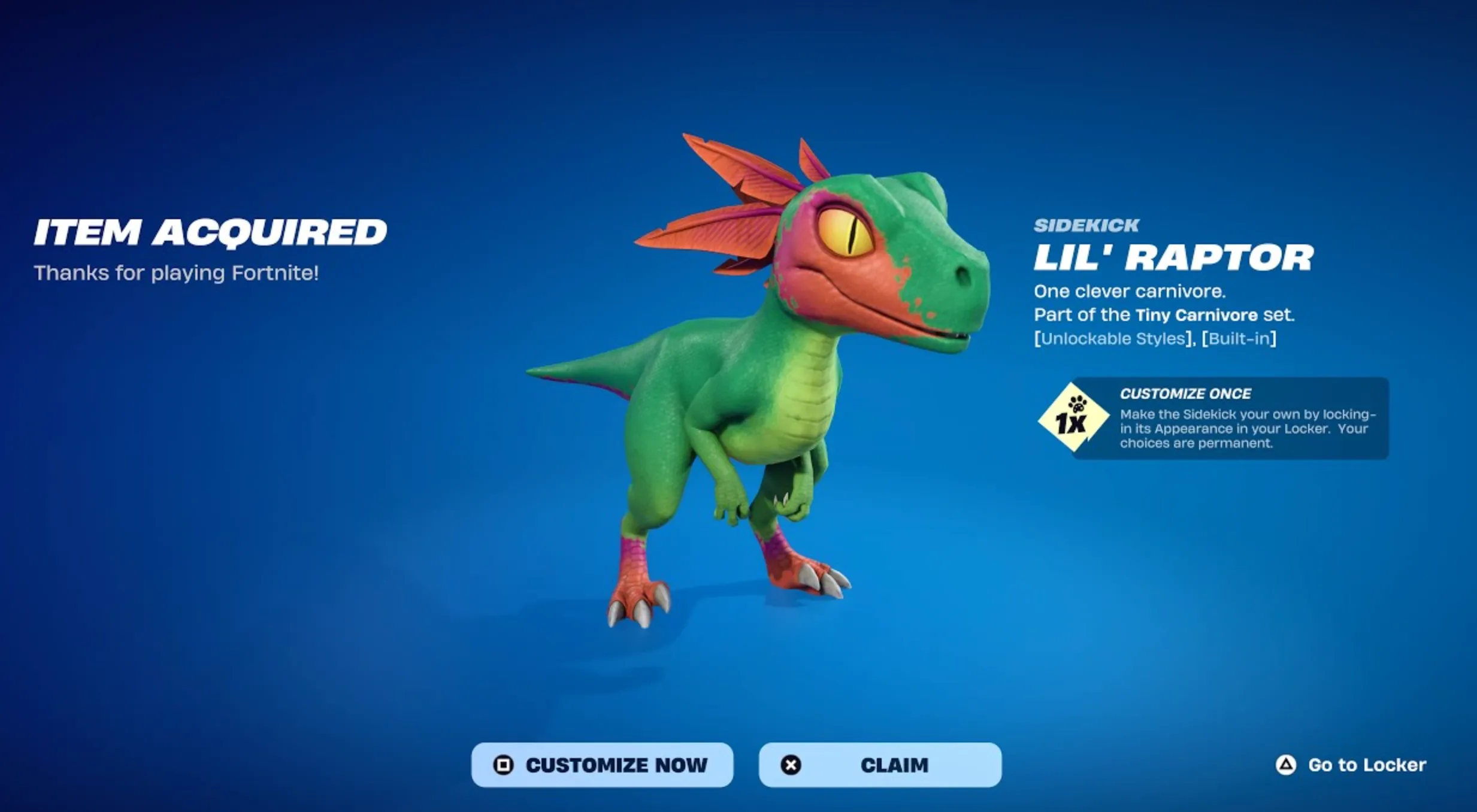 Lil Raptor fortnite